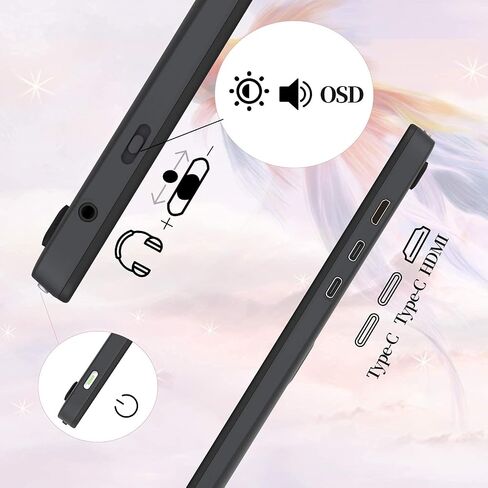 شاشة عرض القلم GOMON PD1220 مقاس 11.6 بوصة (رمادي فحمي) 86% NTSC لوحة رسم رسومات مغلفة بالكامل مع دعم إمالة 8192 مستوى قلم سلبي، متوافق مع Windows وMac وAndroid in Saudi Arabia