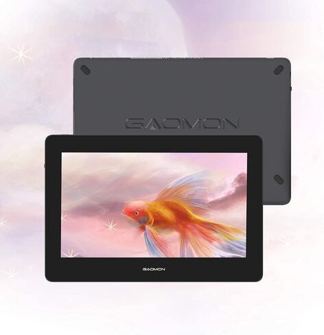 شاشة عرض القلم GOMON PD1220 مقاس 11.6 بوصة (رمادي فحمي) 86% NTSC لوحة رسم رسومات مغلفة بالكامل مع دعم إمالة 8192 مستوى قلم سلبي، متوافق مع Windows وMac وAndroid in Saudi Arabia