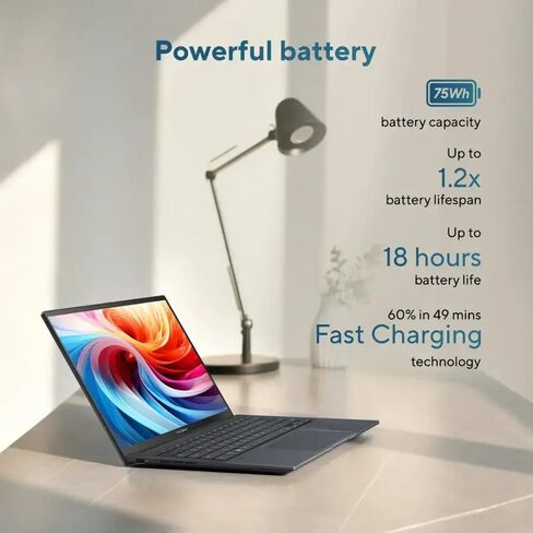 كمبيوتر محمول ASUS Zenbook 14 OLED 2024، معالج Intel Core Ultra 9 285H ذو 16 نواة، شاشة لمس WUXGA مقاس 14 بوصة، رسومات Intel Arc 140T، 32 جيجابايت LPDDR5 1 تيرابايت SSD، لوحة مفاتيح بإضاءة خلفية، Thunderbolt 4، Wi-Fi 7، Win11 Home in Kuwait