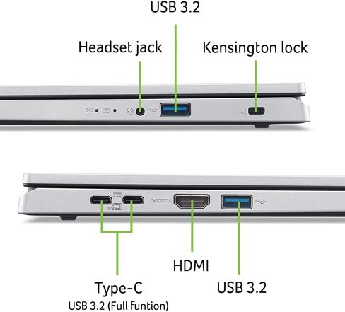 لاب توب آيسر أسباير جو 15 جاهز للذكاء الاصطناعي | شاشة FHD IPS مقاس 15.6 بوصة | AMD Ryzen 3 7320U | رسومات AMD Radeon 610M | 8 جيجابايت LPDDR5 | 128 جيجابايت PCIe SSD | Wi-Fi 6 | Windows 11 Home في وضع S | AG15-21P-R5YG in Kuwait