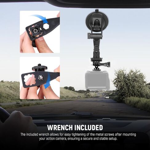 NEEWER Action Camera Tripod Mount Adapter Compatible with GoPro Hero 13 Go Pro 12 11 10 9 Black DJI Osmo Action 5 Pro 4 3, 360° Swivel 1/4"-20 to 3 Prong Mount for Standard 1/4 Accessories, GP-89 in Saudi Arabia