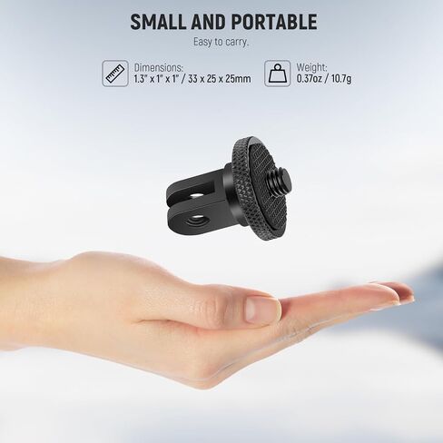 NEEWER Action Camera Tripod Mount Adapter Compatible with GoPro Hero 13 Go Pro 12 11 10 9 Black DJI Osmo Action 5 Pro 4 3, 360° Swivel 1/4"-20 to 3 Prong Mount for Standard 1/4 Accessories, GP-89 in Saudi Arabia