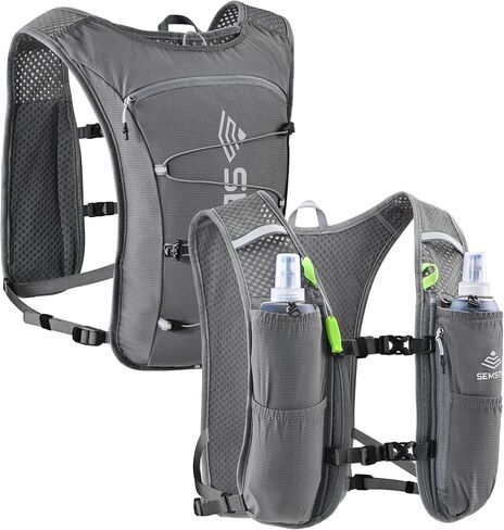 Running Vest for Women Men,5L Hydration Vest with 2*500ml Soft Flask | Lightweight Water Backpack, Adjustable Chest Straps Running Hydration Backpack for Running Cycling Hiking in Kuwait