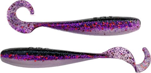 A.M. Fishing Curly Tail Jerkshad 4 Inch Soft Baits Garlic Infused,– 8 Pack – Saltwater & Freshwater Fishing Lures for Bass, Redfish, Snook, and Trout in Saudi Arabia