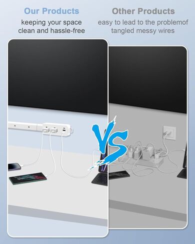 Electrical Outlet Extender Stick 8.26"-36.1" with 2 AC Outlets, USB-A,USB-C Ports, Fixed at 90 Degree Splicing Type, Power Socket Expander Put Behind Hard to Reach Desks,Sofa,Cabinet,Bed etc in Saudi Arabia