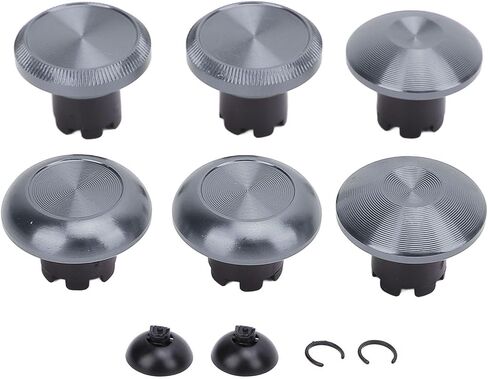 Metal Thumbsticks for PS 5 Edge Controller, Controller Interchangeable Analog Joystick, Thumb Stick Caps Compatible with PS 5/PS Pro/X Box Controllers (Black) in Saudi Arabia