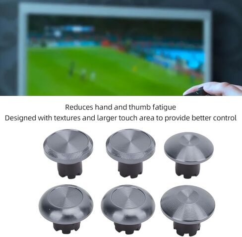 Metal Thumbsticks for PS 5 Edge Controller, Controller Interchangeable Analog Joystick, Thumb Stick Caps Compatible with PS 5/PS Pro/X Box Controllers (Black) in Saudi Arabia