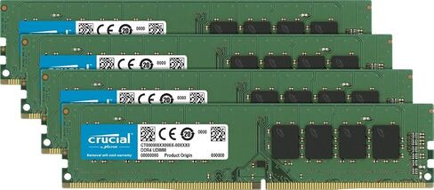 مجموعة كروكيال 32 جيجابايت (8 جيجابايت × 4) DDR4 2666 MT/s (PC4-21300) SR x8 DIMM 288-Pin Memory - CT4K8G4DFS8266 in Saudi Arabia