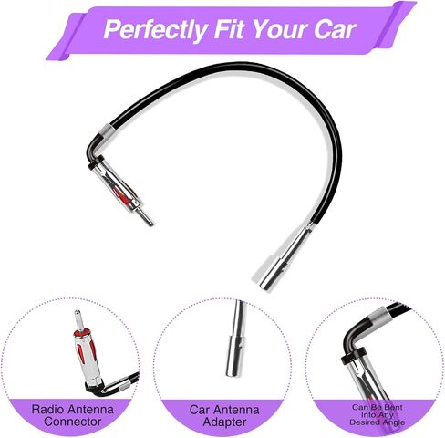 Car Antenna Adapter for GM Vehicles (1985-2013) - Aftermarket Radio Stereo Replacement, Compatible with Chevy, Buick, Pontiac - Direct Fit, No Cutting Required (2) in Saudi Arabia