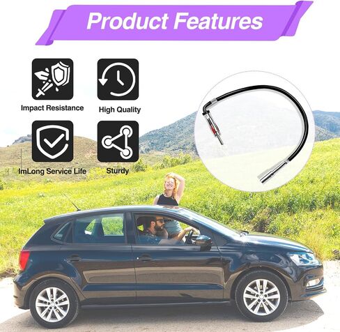 Car Antenna Adapter for GM Vehicles (1985-2013) - Aftermarket Radio Stereo Replacement, Compatible with Chevy, Buick, Pontiac - Direct Fit, No Cutting Required (2) in Saudi Arabia