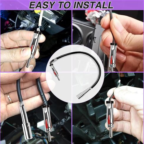 Car Antenna Adapter for GM Vehicles (1985-2013) - Aftermarket Radio Stereo Replacement, Compatible with Chevy, Buick, Pontiac - Direct Fit, No Cutting Required (2) in Saudi Arabia