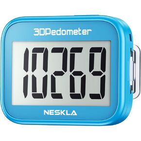 3D Pedometer for Walking, Simple Step Counter with Large Digital Display, Step Tracker with Removable Clip Lanyard, Accurately Track Steps for Men Women Kids Adults Seniors in Saudi Arabia