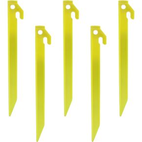 Hordion 12 حزمة من حصص الخيمة البلاستيكية، 9 بوصة أوتاد خيمة الشاطئ الثقيلة أوتاد المظلة للتخييم وحقائب الظهر والبستنة، برتقالي in Kuwait