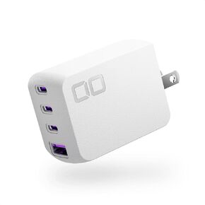 كتلة شاحن CIO 65W GaN، محول مدمج 4 منافذ مع 3 منافذ USB-C و1 USB-A، بحد أقصى 67 وات USBC للشحن السريع متعدد الأجهزة، كتلة شاحن حائط متعدد الأجهزة للكمبيوتر المحمول/الهاتف/الكمبيوتر اللوحي، NovaPort Quad II 67W3C1A (أسود) in Kuwait