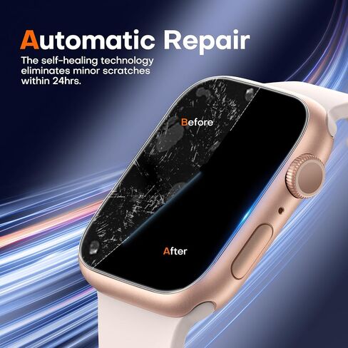 LϟK 8 Pack for Apple Watch Series 11/10 Screen Protector 42mm- Self-Healing TPU Screen Protector, Anti Scratch 0 Bubble, HD Touch Sensitive, Upgrade Flexible Film for iWatch S11/10 42mm in Kuwait