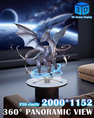 3D Hologram Fan, 16.5 Inch 3D Hologram Projector HD LED Holographic Advertising Display with Remote, WiFi and APP, Holographic Video Advertising Projector for Business,Bar,Halloween (42CM, 8G) in Saudi Arabia