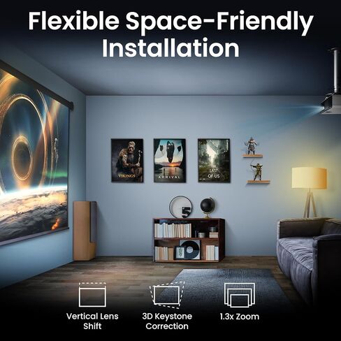 جهاز عرض الألعاب BenQ TK710 3200-Lumen XPR UHD 4K ليزر DLP HDR10 HDMI 3D Keystone - TK710 (متجدد) in Saudi Arabia