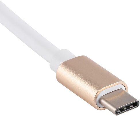 Type C to VGA Adapter Plug & Play Aluminum Enclosure for 12 Inch for Presentations Meeting Rooms Gold (Silver) in Saudi Arabia