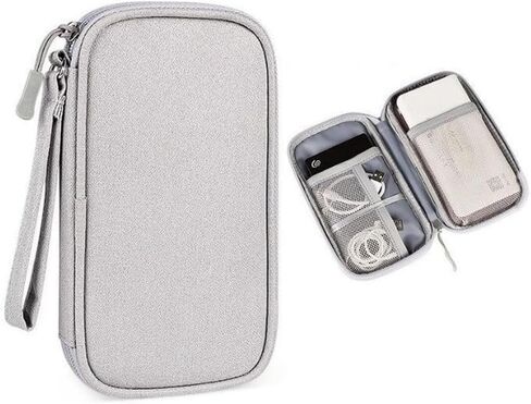 Portable Shock-Resistant Storage Case: for Electronics, Including Cable Chargers, Headphone Cables, Power Banks, USB Hard Drives, and SD Cards.（Pink） in Saudi Arabia