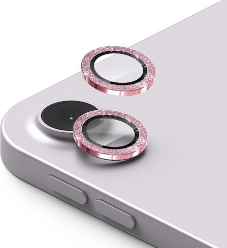 2 Set iPad 11 A16 Camera Lens Protector Bling, Glitter Decoration High Definition lens, 9H Hardness Anti-Scratch, Case Friendly (Glitter Pink) in Kuwait
