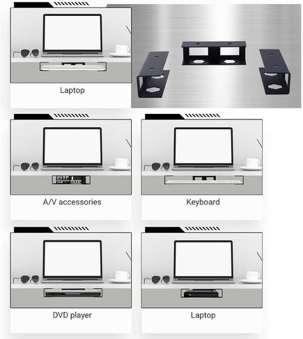 حامل عالي التحمل تحت المكتب لأجهزة الكمبيوتر المحمول والملحقات، حامل معدني قوي in Saudi Arabia