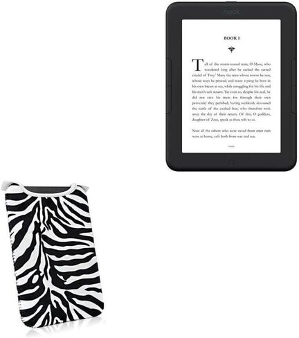 BoxWave Case Compatible with Barnes & Noble Nook GlowLight 4 - Zebra Plush SlipSuit, Animal Print Padded Soft Sleeve in Saudi Arabia