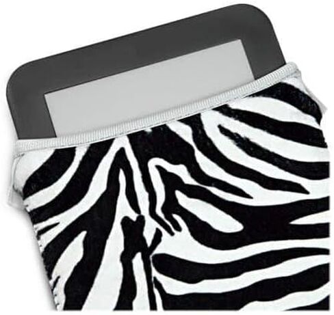 BoxWave Case Compatible with Barnes & Noble Nook GlowLight 4 - Zebra Plush SlipSuit, Animal Print Padded Soft Sleeve in Saudi Arabia