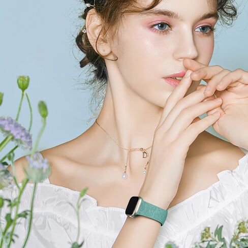 Odbeai Cute Floral Engraved Band Compatible with Apple Watch Bands Women 40mm 44mm 38mm 41mm 42/45/46/49mm, 6-Pack Soft Silicone Dressy Sport Strap for iWatch Bands Series 11 10 9-1 SE Ultra1/2/3 in Kuwait