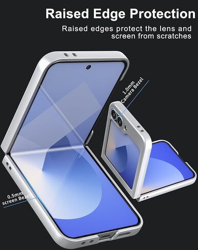 Case for Samsung Galaxy Z Flip 7 (2025) with Built-in Cover Screen Protector, Thin Hard Matte Polycarbonate Phone Case for Galaxy Z Flip7 - Red in Kuwait