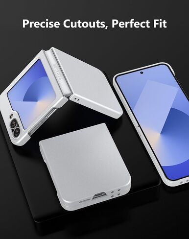 Case for Samsung Galaxy Z Flip 7 (2025) with Built-in Cover Screen Protector, Thin Hard Matte Polycarbonate Phone Case for Galaxy Z Flip7 - Red in Kuwait