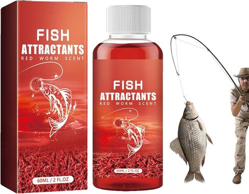 Red Worm Liquid, Red40 Ink Fishing Liquid, Red Worms Fish Attractant, Fishing Scent Attractant for Trout, Cod, Carp, and Sea Bass in Saudi Arabia