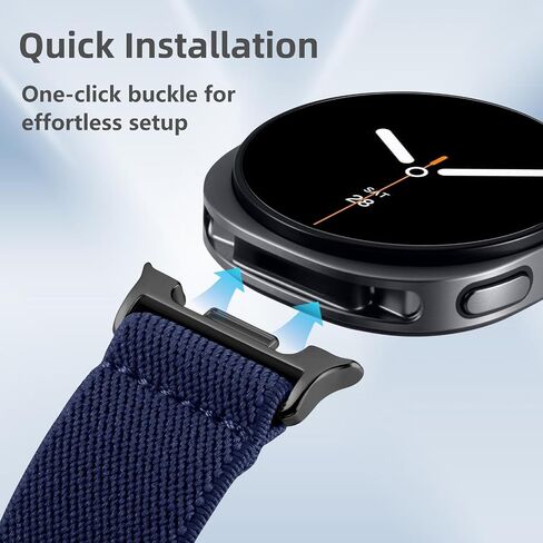Adorve 5 عبوات من الأربطة القابلة للتمدد متوافقة مع ساعة Samsung Galaxy Watch 8 Bands 40mm 44mm، Galaxy Watch 8 Classic Band 46mm، نسيج نايلون مرن ناعم بدون فجوة حزام بديل رياضي بنقرة واحدة للرجال والنساء in Kuwait