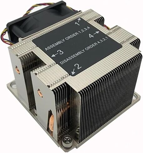 LGA3647-2U-S82 وحدة المعالجة المركزية برودة 205 واط ل LGA 3647 مربع نوع المبرد 2U بالوعة الحرارة 4 أنابيب الحرارة الجانب ضربة مروحة التبريد in Saudi Arabia