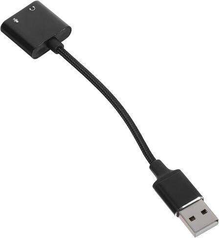 محول بطاقة صوت USB خارجي غامض مع مقسم مقبس سماعة الرأس ومحول الميكروفون لأجهزة الكمبيوتر المحمول والأجهزة اللوحية التوصيل والتشغيل صوت ثابت واضح للتوافق مع الأجهزة المتعددة in Saudi Arabia