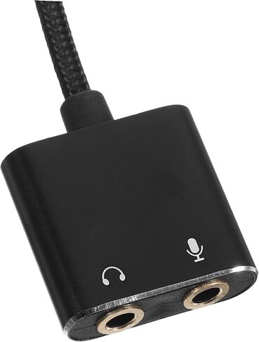 محول بطاقة صوت USB خارجي غامض مع مقسم مقبس سماعة الرأس ومحول الميكروفون لأجهزة الكمبيوتر المحمول والأجهزة اللوحية التوصيل والتشغيل صوت ثابت واضح للتوافق مع الأجهزة المتعددة in Saudi Arabia