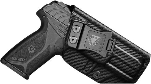 Ruger Security 9 Holster IWB Kydex Holster Fit مخصص: Ruger Security 9 Pistol - حزام الخصر الداخلي المخفي - احتفاظ قابل للتعديل والاحتفاظ بـ "Posi-Click" - بدون تآكل / غضب - الولايات المتحدة الأمريكية مصنوعة بواسطة Amberide in Kuwait