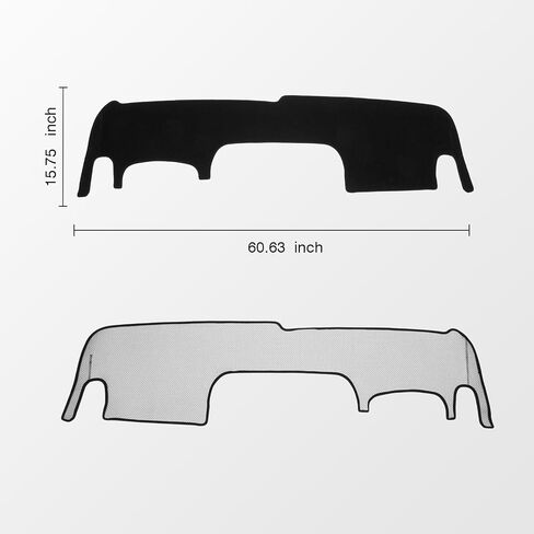 تغطية Dash Car Car Cover مع Chevy Chevrolet Silverado/GMC Sierra 1500 2500HD 3500HD 2007-2013 DASH POLYESTER POLYESTER INSIORIS in Saudi Arabia