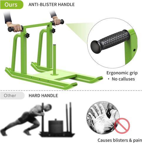 مزلجات الوزن للتدريب من كيبيكا، مزلجة للياقة البدنية تعمل بالدفع والسحب، مقبض ارتفاع قابل للتعديل، مزلجة لياقة بدنية للتدريب - سرعة الجري، كرة القدم، القوة، مصممة لألواح الوزن مقاس 1 بوصة و2 بوصة in Kuwait