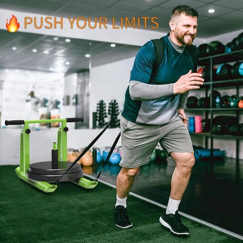 مزلجات الوزن للتدريب من كيبيكا، مزلجة للياقة البدنية تعمل بالدفع والسحب، مقبض ارتفاع قابل للتعديل، مزلجة لياقة بدنية للتدريب - سرعة الجري، كرة القدم، القوة، مصممة لألواح الوزن مقاس 1 بوصة و2 بوصة in Kuwait