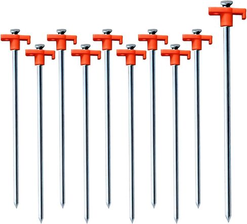 Urgudtul Galvanized Non-Rust Metal Tent Stakes, 10 Inch Heavy Duty Camping Tent Pegs 10pc-Pack in Saudi Arabia