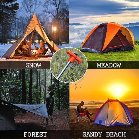 Urgudtul Galvanized Non-Rust Metal Tent Stakes, 10 Inch Heavy Duty Camping Tent Pegs 10pc-Pack in Saudi Arabia