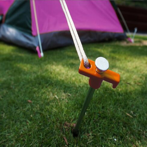 Urgudtul Galvanized Non-Rust Metal Tent Stakes, 10 Inch Heavy Duty Camping Tent Pegs 10pc-Pack in Saudi Arabia