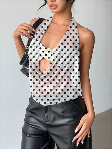 Sweatyrocks الشبكات الشبكية المطلقة للنساء أعلى من الرسن Top Y2K عاجزة الخروج من Tops Clubwear in Saudi Arabia