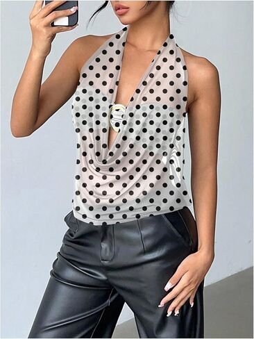Sweatyrocks الشبكات الشبكية المطلقة للنساء أعلى من الرسن Top Y2K عاجزة الخروج من Tops Clubwear in Saudi Arabia