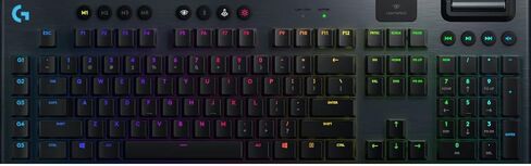 لوحة مفاتيح الألعاب الميكانيكية Logitech G915 Lightspeed RGB، مفتاح لمس GL منخفض المستوى، LIGHTSYNC RGB، دعم Lightspeed اللاسلكي والبلوتوث المتقدم - خطي (متجدد) in Saudi Arabia