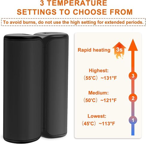 2 Pack Hand Warmers Rechargeable, Portable Electric Hand Warmers Reusable Fast Heating, Fits in Gloves for Winter Sports Hunting Accessories Outdoor/Indoor/Warm Gifts for Men Women in Saudi Arabia