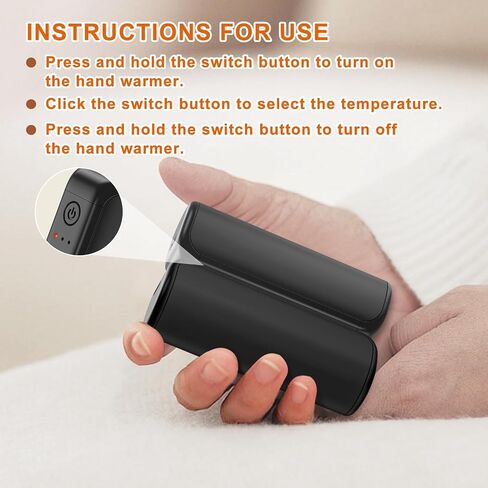 2 Pack Hand Warmers Rechargeable, Portable Electric Hand Warmers Reusable Fast Heating, Fits in Gloves for Winter Sports Hunting Accessories Outdoor/Indoor/Warm Gifts for Men Women in Saudi Arabia