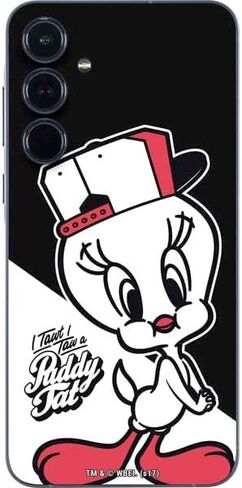 ملصق هاتف Skinit متوافق مع هاتف Galaxy A55 5G - تصميم Looney Tunes Tweety Bird iPod مرخص رسميًا in Saudi Arabia