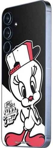 ملصق هاتف Skinit متوافق مع هاتف Galaxy A55 5G - تصميم Looney Tunes Tweety Bird iPod مرخص رسميًا in Saudi Arabia
