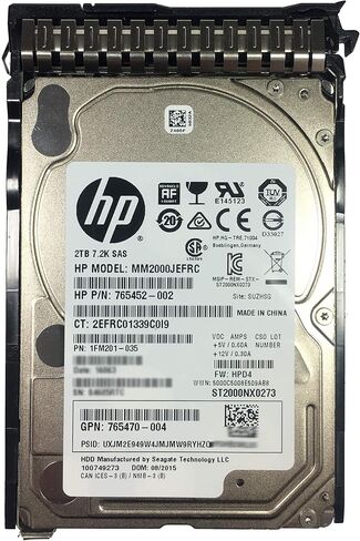 HPE 2TB MM2000JEFRC 765452-002 765470-004 ST2000NX0273 1FM201-035 7.2k RPM SAS 2.5" SFF FW: HPD4 in Saudi Arabia